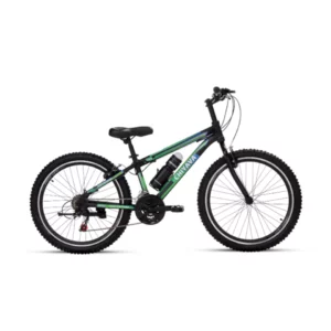 دوچرخه چیاوا مدل آکو سایز طوقه 24 اینچ مدل دنده ای 21 سرعته با ترمز ویبریک و دوشاخ کمک دار رنگ مشکی کد 12104