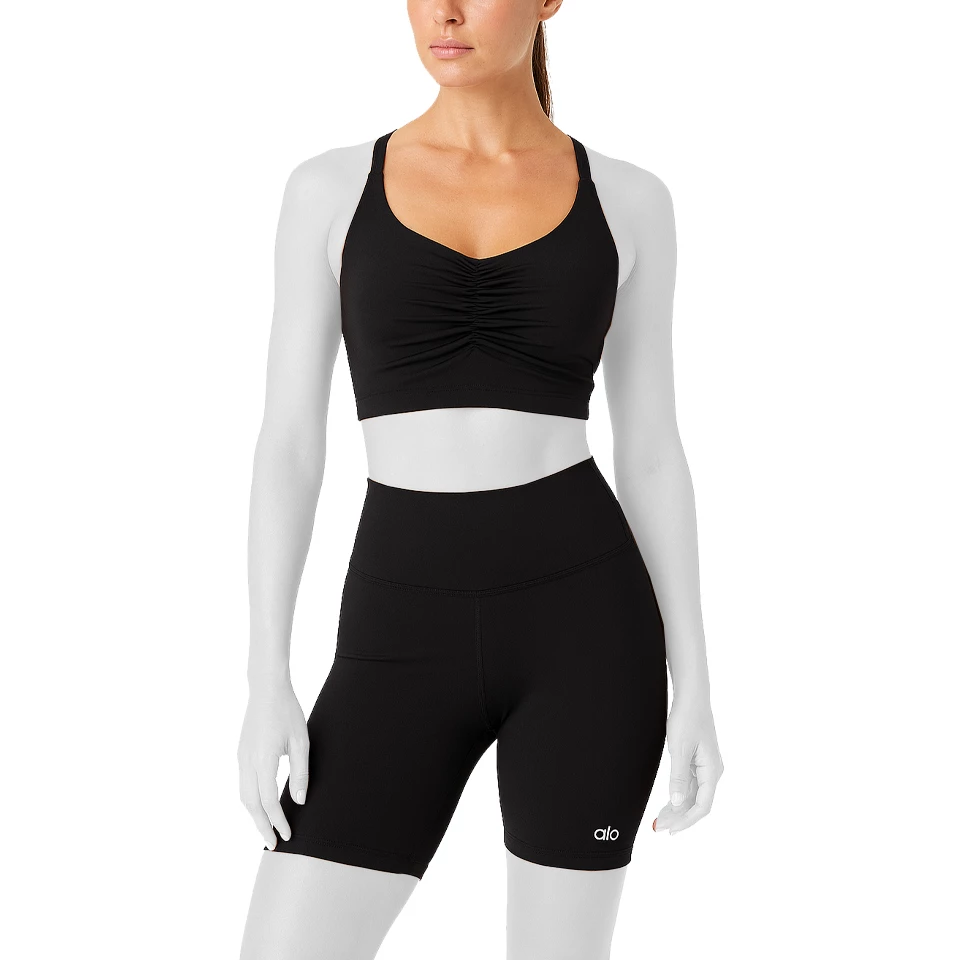 ست نیم تنه و بایکر ورزشی زنانه الو یوگا alo yoga کد 12398