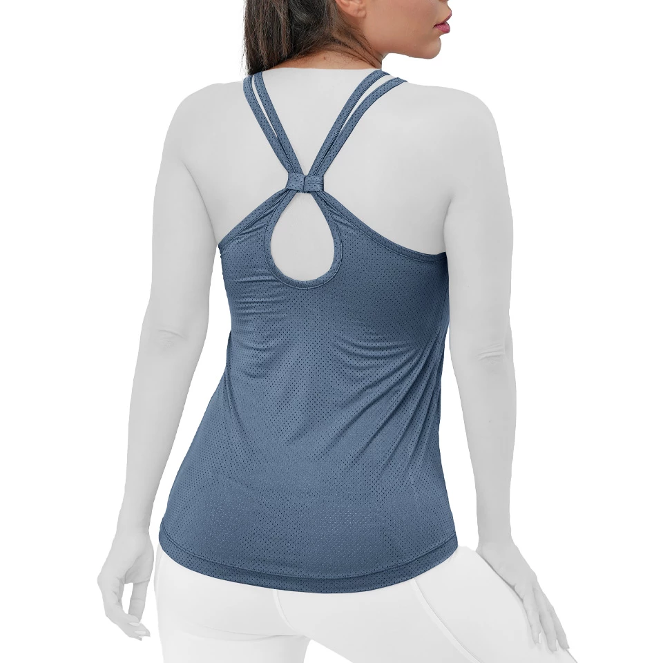 تاپ ورزشی زنانه مدل پشت اشکی کد 12451